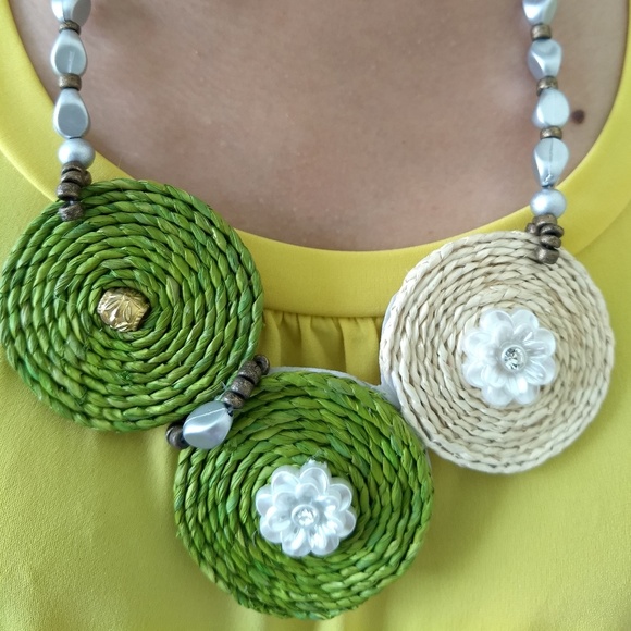 Handmade Natural Fashion Statement Necklace - Picture 3 of 4